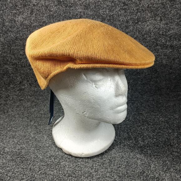 Kangol Hat Cap Fitted Mens Large Mustard Bamboo Geez Ivy Flat Driver - Picture 1 of 9